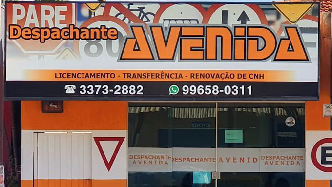 Fachada do Despachante Avenida: Av. Cel. Clementino Gonçalves, 301 · Santa Cruz do Rio Pardo/SP